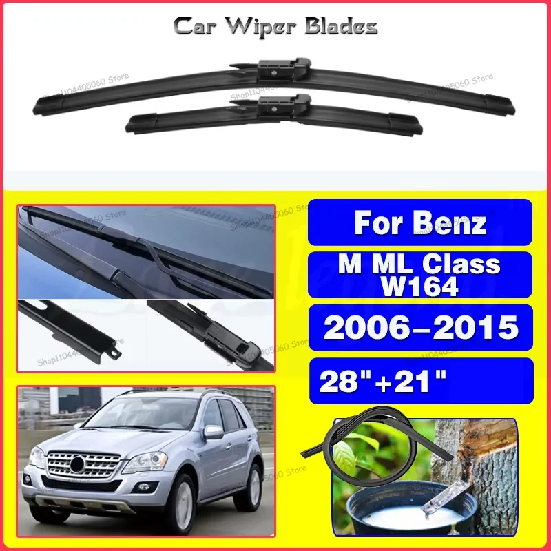 

Car Front Wiper Blades For Mercedes Benz M ML Class W164 2006 - 2015 Windscreen Windshield Wipers Car Accessories 28"21"