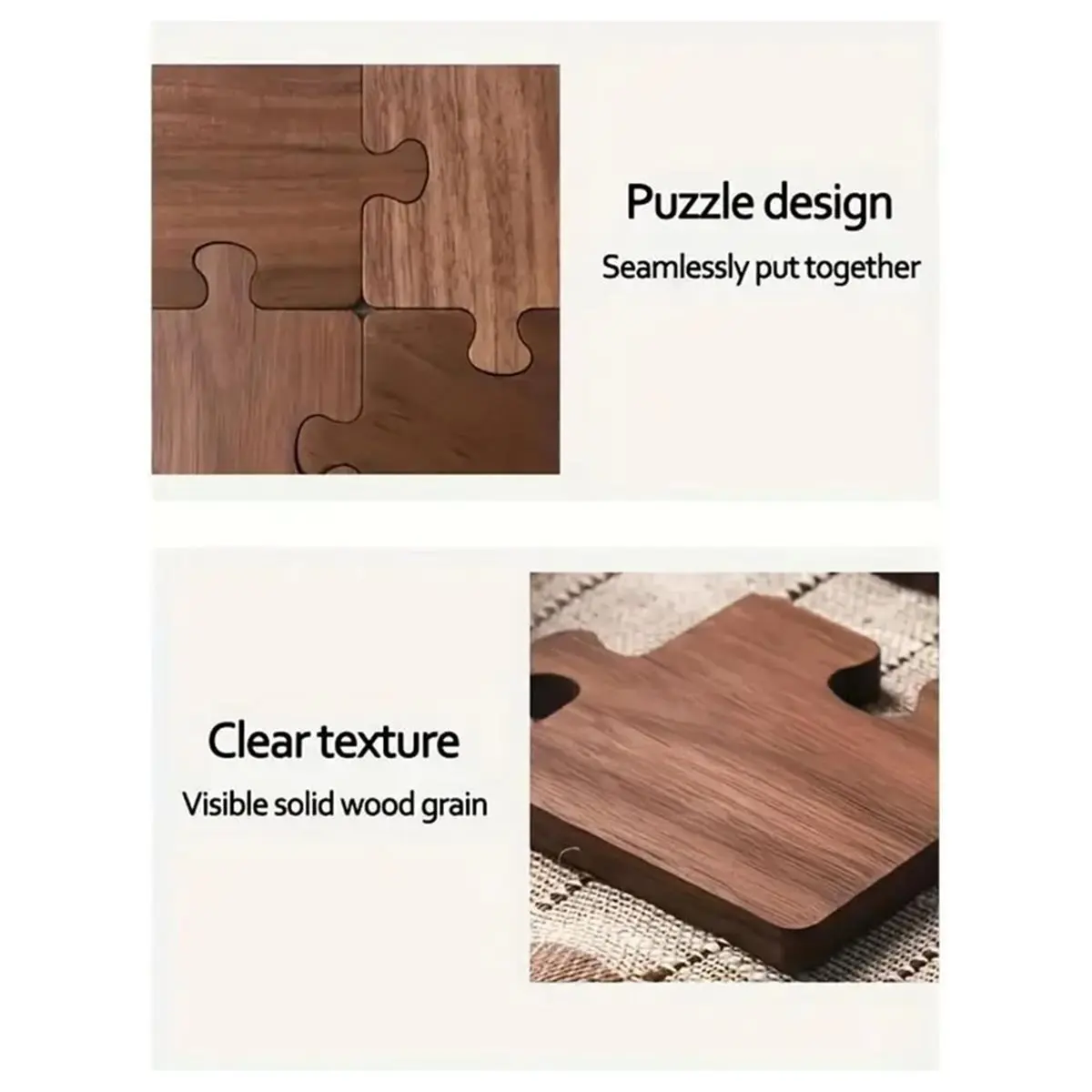 4 PCS Puzzle Drink Coasters, Farmhouse and Home Decor Cup Holders Warming Mat, Coffee Table Decor and Bar