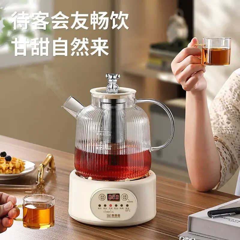 Multifunctional all-glass health pot household split tea maker kettle constant temperature flower teapot