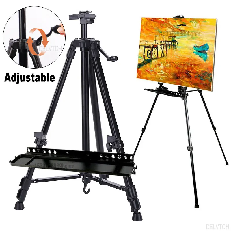 Foldable Metal Sketch Easel Stand Outdoor Travel Tripod Display Rack Shelf With Bag For Artist Art Drawing Painting Student Gift