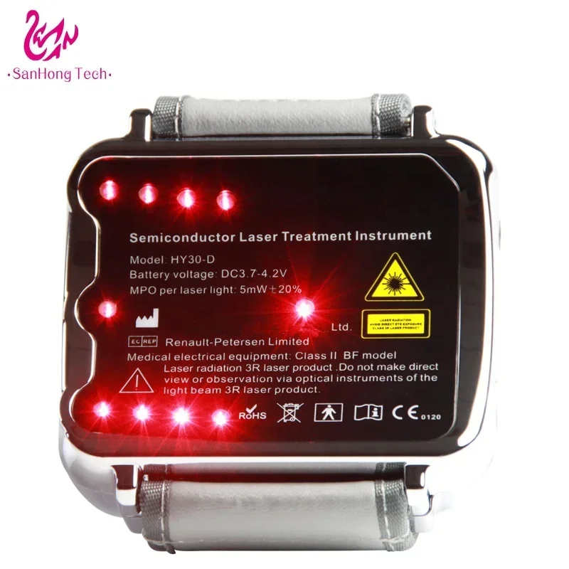 

Hot laser therapy wrist watch with low level laser therapy for pain