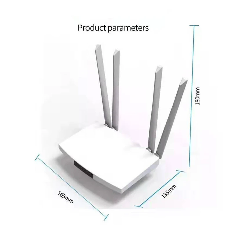 Roteador WiFi com Antenas Externas, Power Signal Booster, Hotspot Smoother, Conexão com fio, Intelligent Micro Sim Card, 4G LTE, 300Mbps