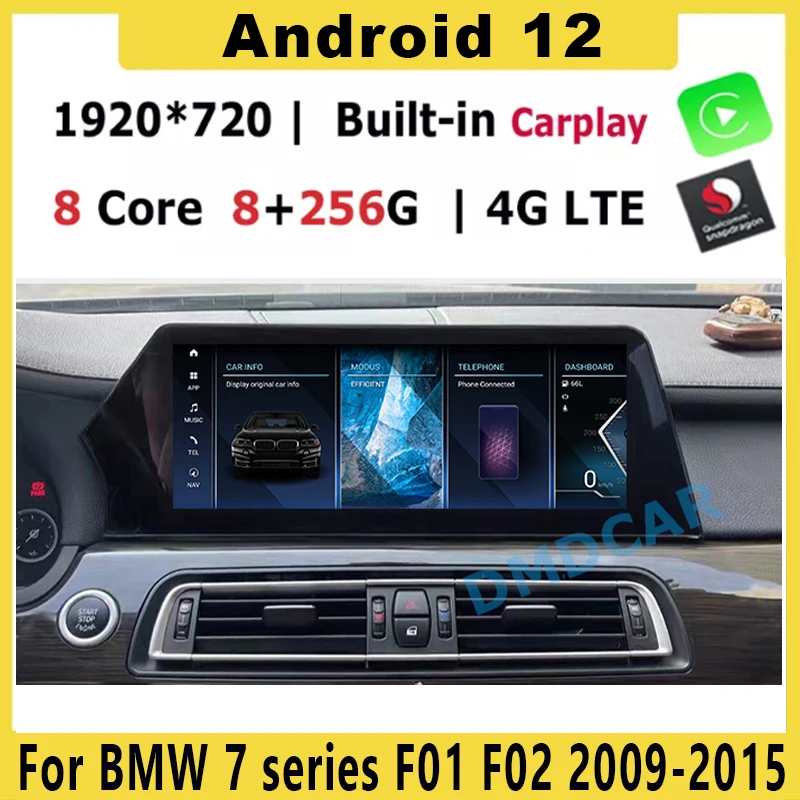 Vehicle Navigation System Android 12 Qualcomm Chip LCD Touch Screen For BMW 7 Series F01 F02 2009 2010 2011 2012-2015 CIC NBT