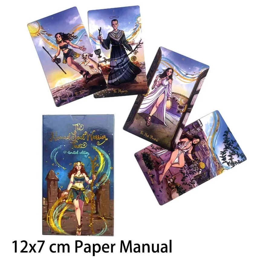 

12x7 cm Nomad Soul Warrior Tarot Deck Card Game Paper Manual