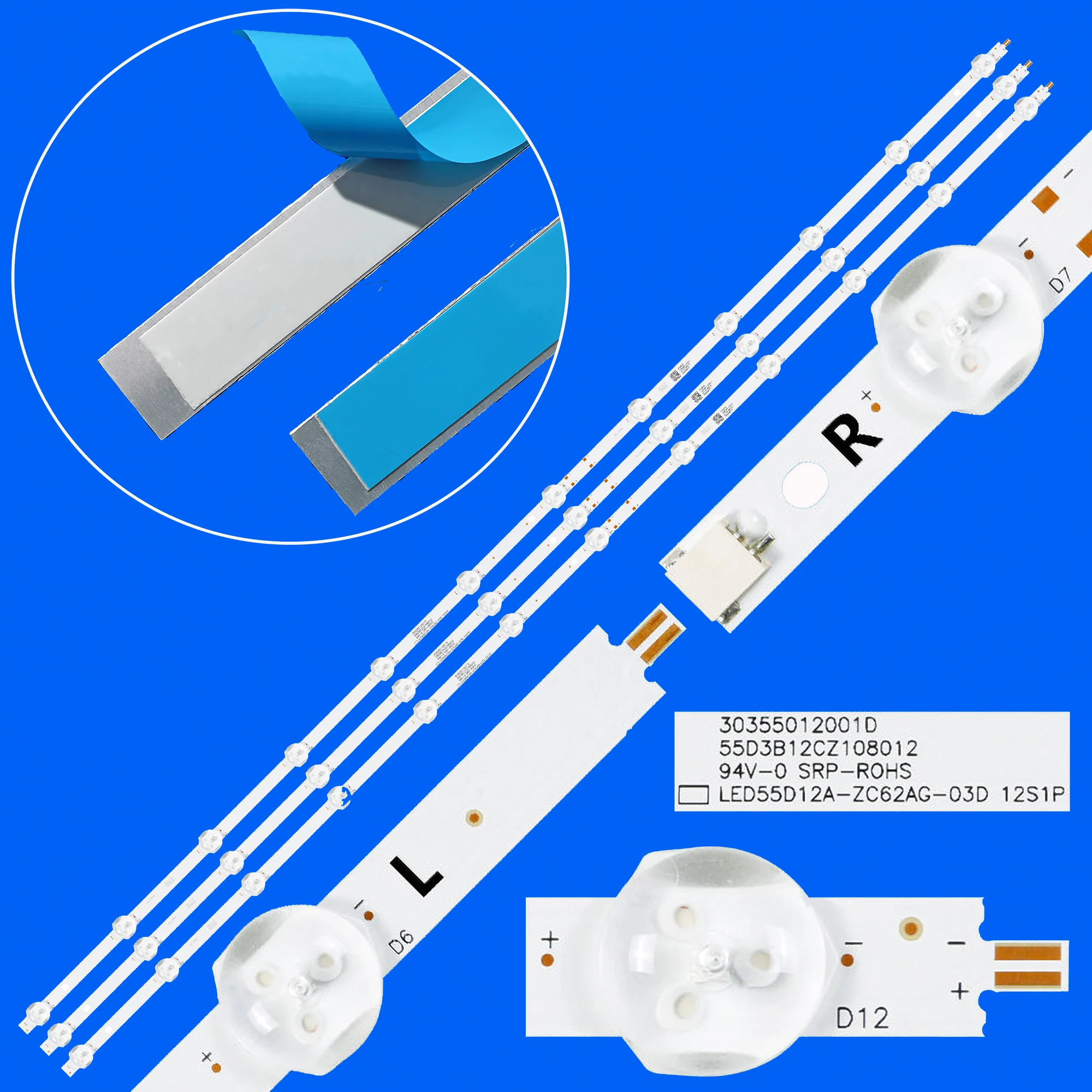 LED Backlight Strip for Haier 55 Smart TV S1 Haier 55 Smart TV M1 P55UR1953U C5520G4K/ZK4G0255 LU55C7 LE55C61(PRO) E4AA55R