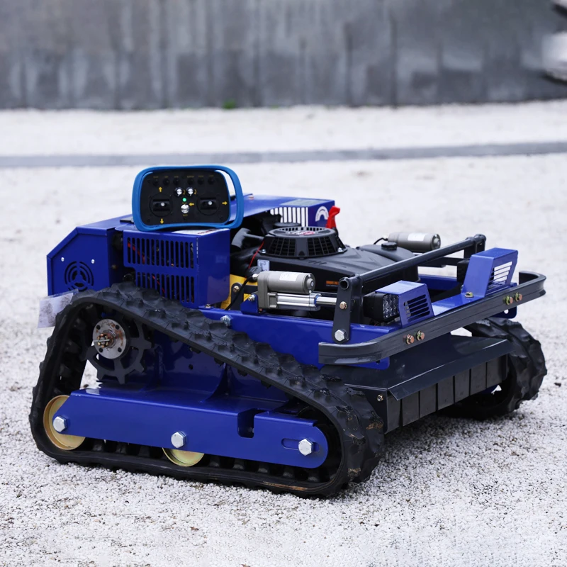 Customized High Quality Mini Agriculture And Forestry Weeding Crawler Mower Powerful Remote Control Lawn Mower Robot