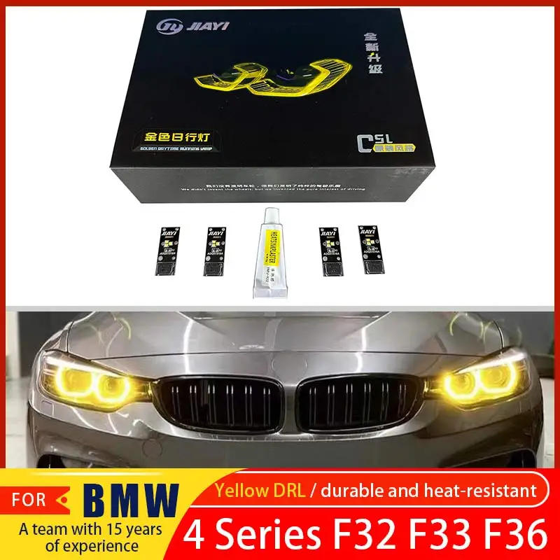 

2013-2016 forBMW 4 Series F32 F33 F36 M4 pre-LCI Xenon headlights CSL yellow daytime running light LED board, multicolor lights