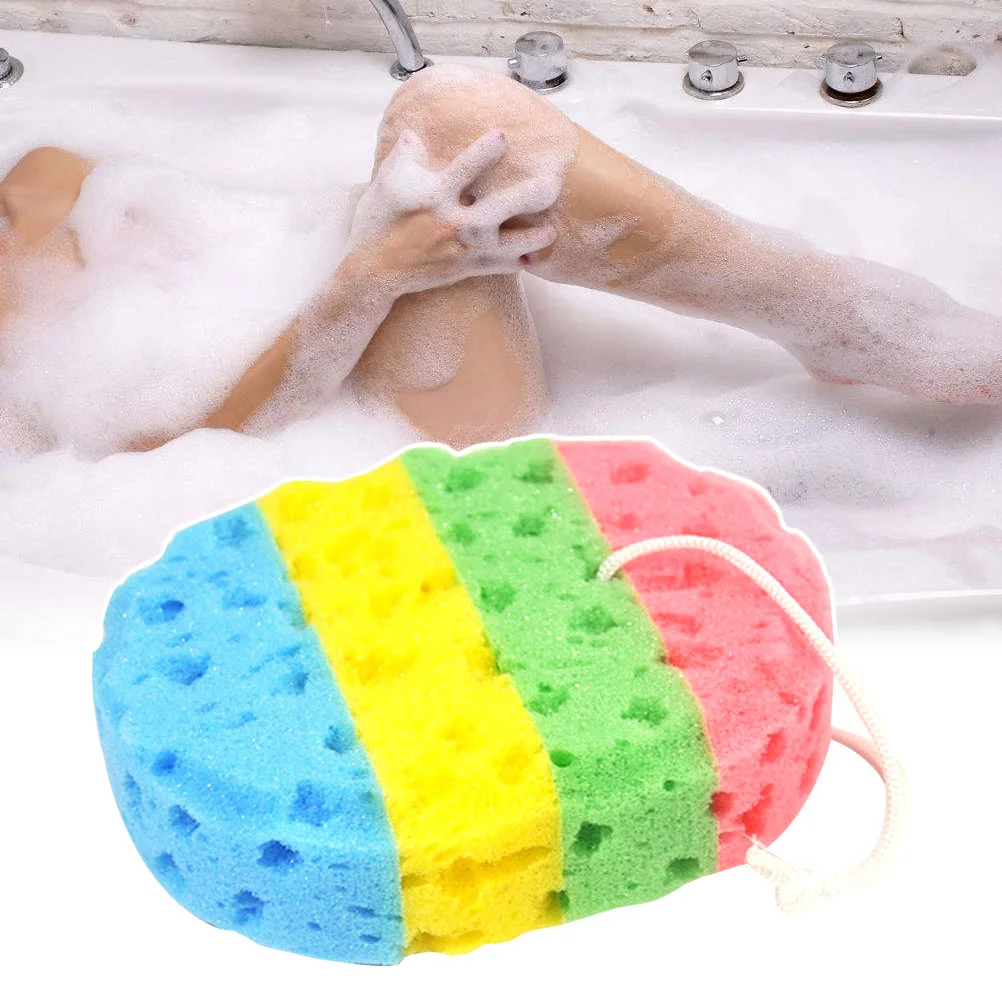 

2Pcs Bath Sponge Shower Cleaning Body Wash Scrubbers Natural Seaweed Sponges Delicate Skin Exfoliate Protect Massage Remove Dead
