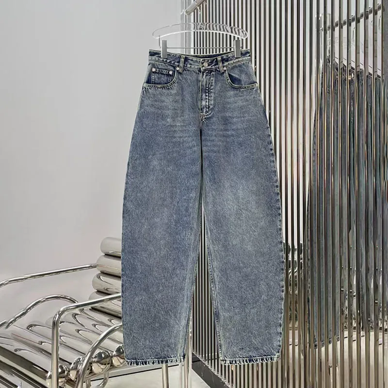 Women's jeans New high waisted slim fit straight leg pants for spring 2026 Retro pure cotton women's pants curved knife jeans