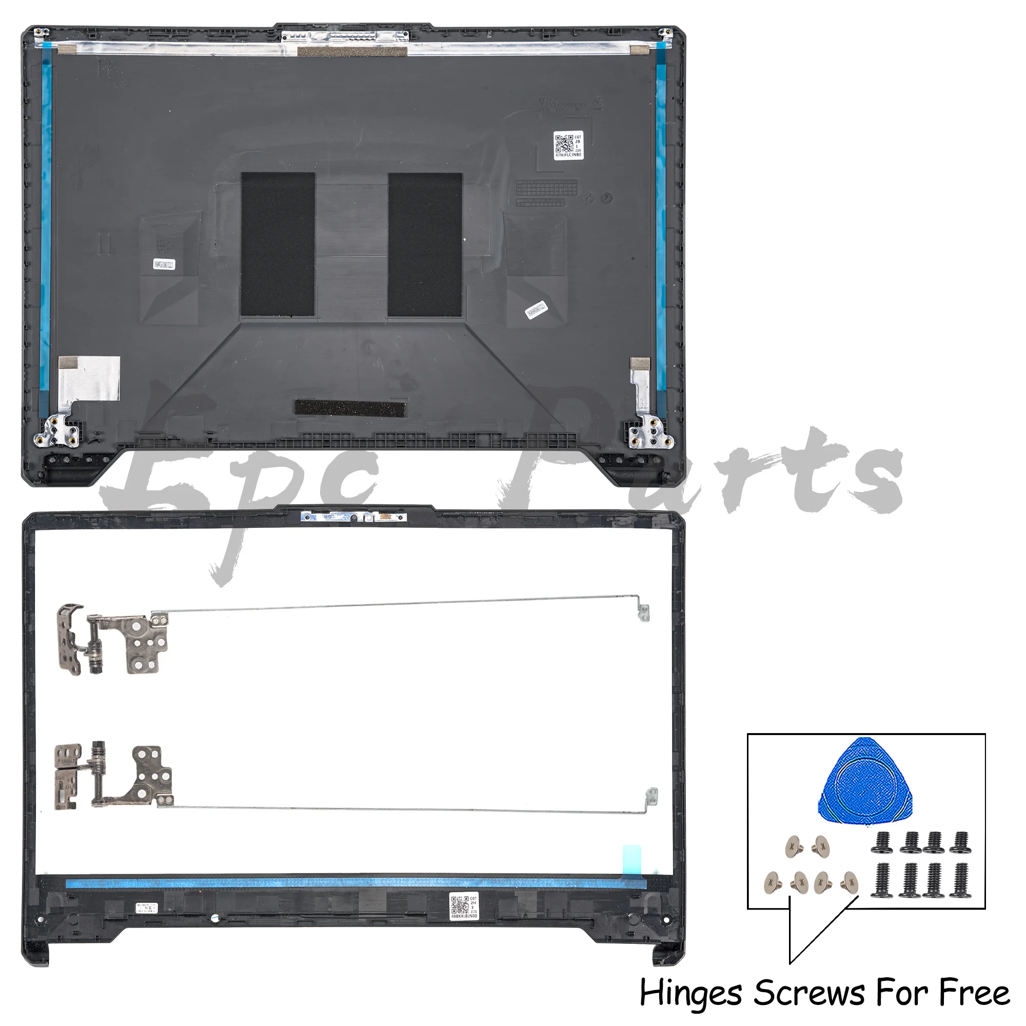 

New Parts For FX506 FX506HC FX506HE FX506HM LCD Back Cover Top Lid Front Bezel 47NJFLCJNB0 48BKXLBJN00 Hinges repair