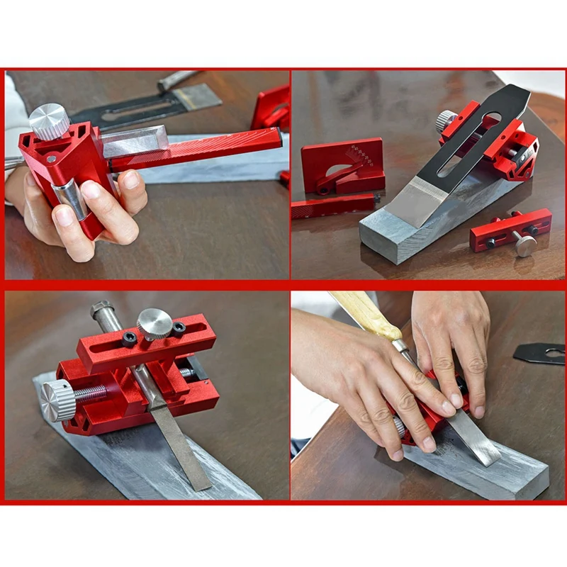 Red Knife Sharpening Fixed Angle Frame Knife Sharpener Holder Hand For Planer Chisel Carving