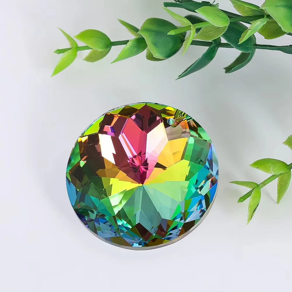 45mm Crystal Mandala Daylight Catcher Iridescent Glass Faceted Hanging Pendant Home Garden Decoration Single Facet Coloured
