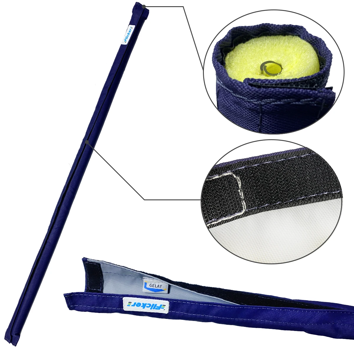 FLICKER MARINE Sailboat Rail Covers, Durable Marine Fabric Rail Protection, UV Resistant, Easy Fit Design, 3 Colors, 5 Models