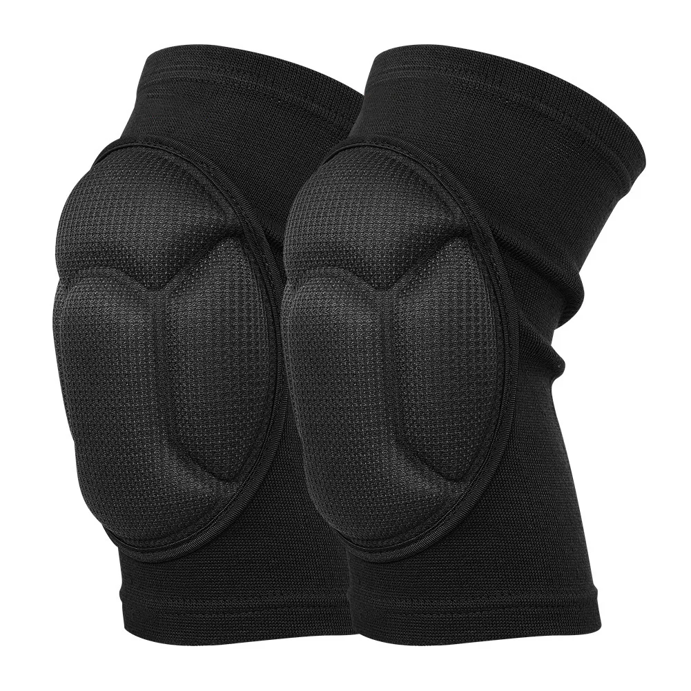 Thick Sponge Knee Support Protector Sport Pads Sleeve Crashproof for Goalkeep Dancing (S，Black)