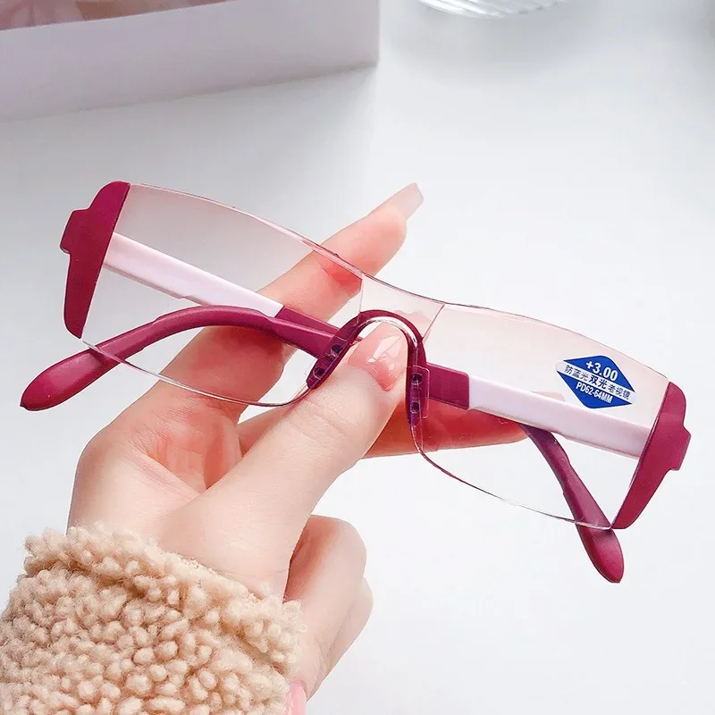Fashion Reading Glasses Men Women Clear Lens Half Frame Presbyopic Eyewear 1.0 1.5 2.0 2.5 3.0 3.5 4.0 for Reader