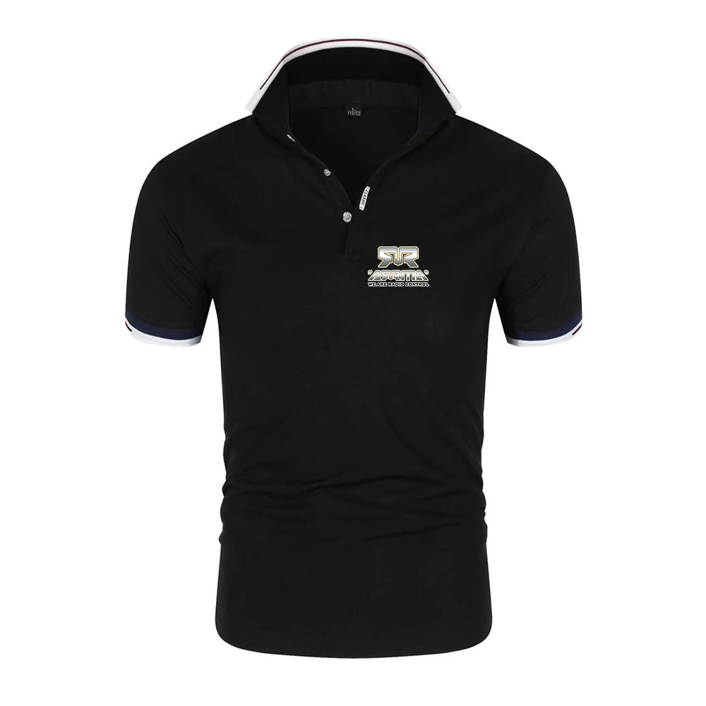 ARRMA Rc Men's Lightweight Breathable Polo Shirt Half Zipper Collar Solid Color Casual Summer Fashion Top T shirt