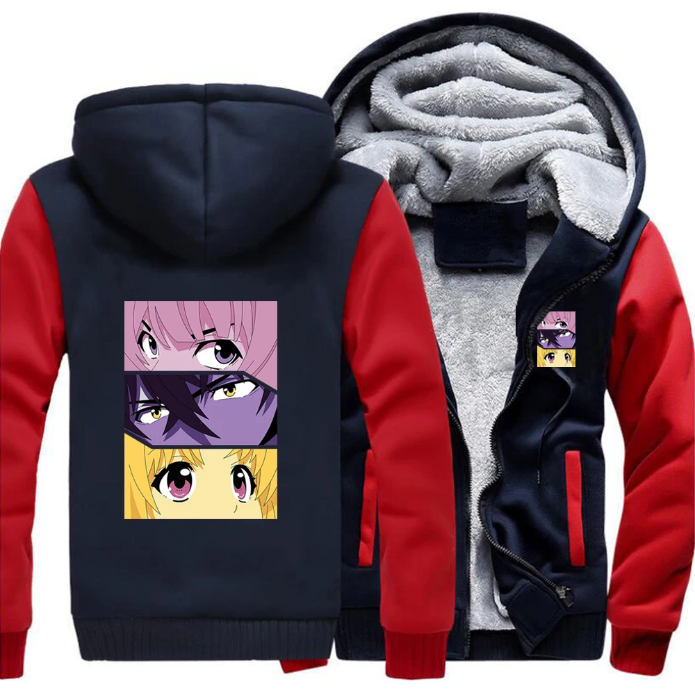 

Casual Hoodies Raglan Ropa The Manga Eyes Have It 2022 Men Zipper Warm Hombre Fashion Loose Fit Streetwear Thick Hip Hop Coat