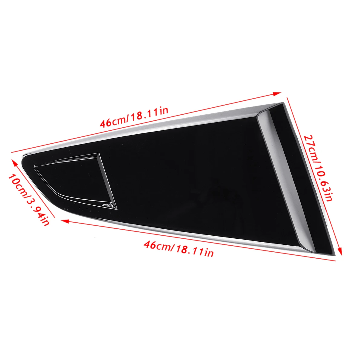 Classy-1Pair Car Side Window Quarter Rear Louver Scoops Side Vent Scoop Cover Trim For Ford Mustang 2 Door 2015-2017 For Coupe M