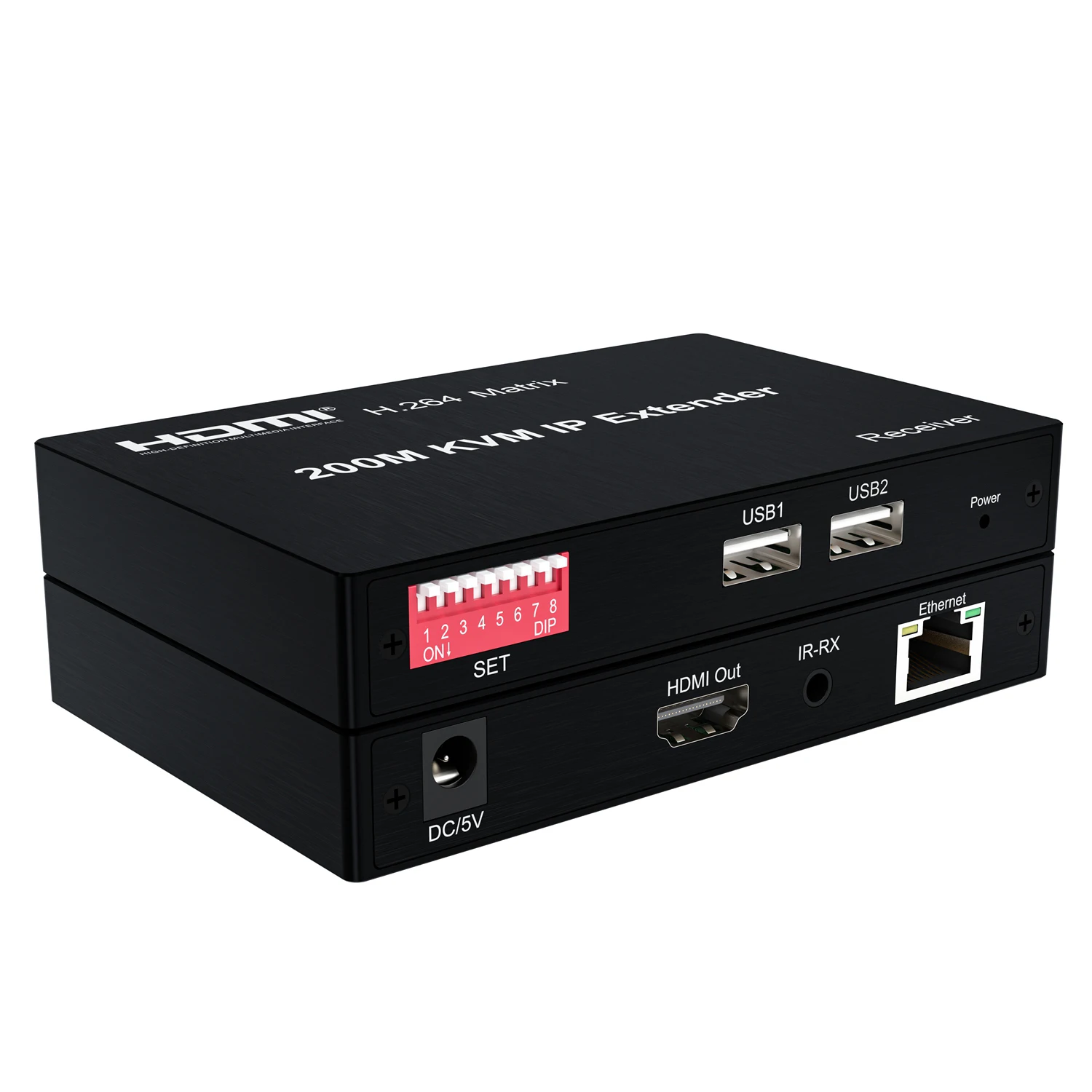 H.264 200M HDMI KVM IP Extender Via Cat6 Ethernet Cable Video Transmitter Receiver Matrix Switch Splitter Support Mouse Keyboard