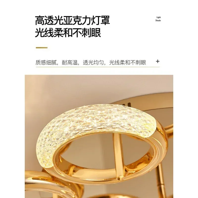 

Современный минималистичный светодиодный потолочный светильник-кольцо из акрила класса люкс для гостиной и спальни