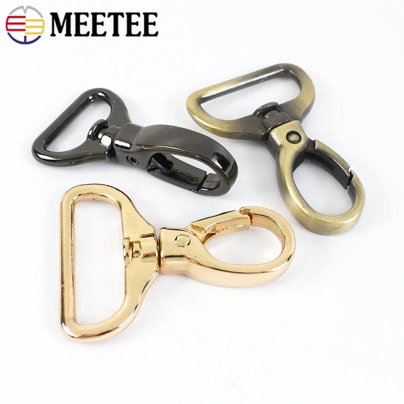 4/10Pcs 15-32mm Metal Swivel Lobster Clasp Webbing Strap Connect Hook Keychain Carabiner Bag Belt Snap Clip Trigger Buckles
