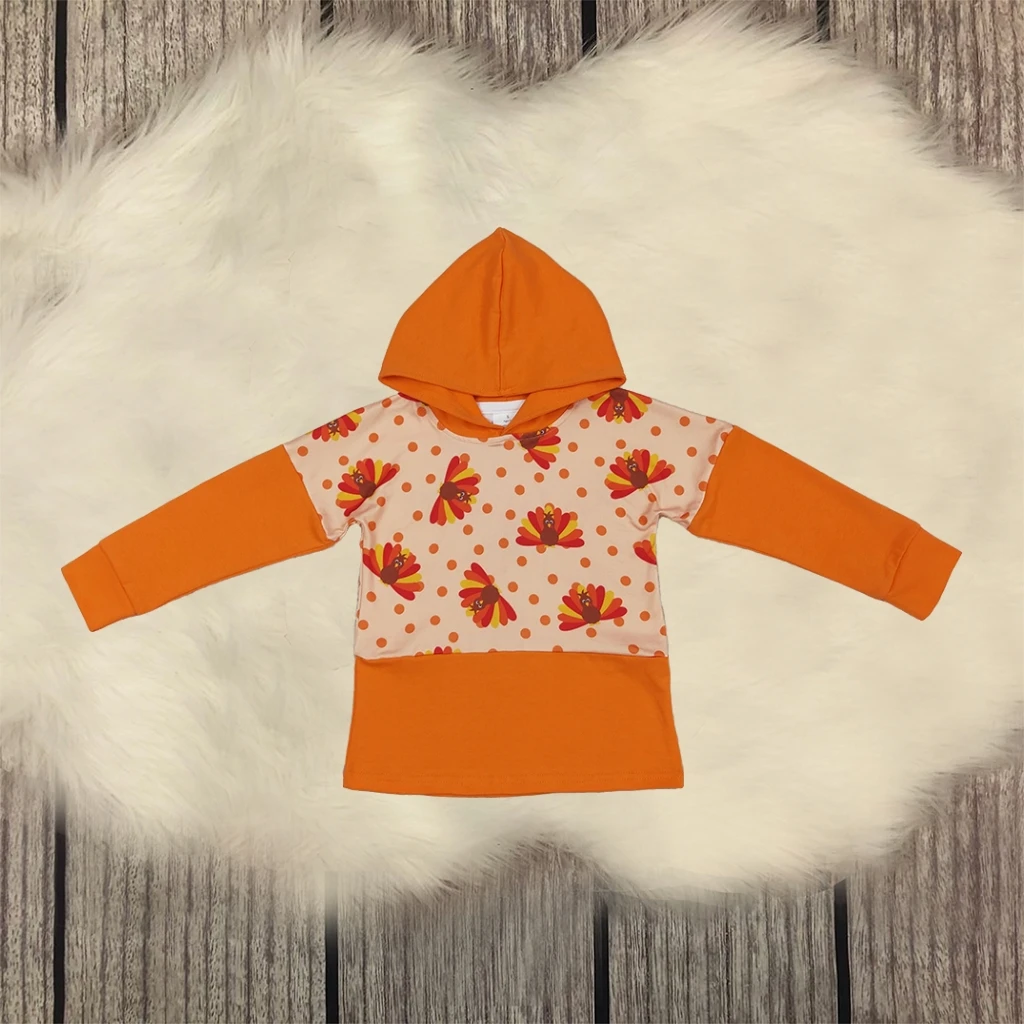 

Thanksgiving Toddler Long Sleeve Hoodie Sweatshirt Baby Boy Turkey Top Kids Sportswear Clothing Shirt Children's Hooded Clothes