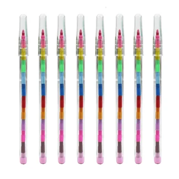 4Pcs 10colors DIY Replaceable Crayons Oil Pastel Creative Colored Pencil Graffiti Pen For Kids Painting Drawing Cute Stationery