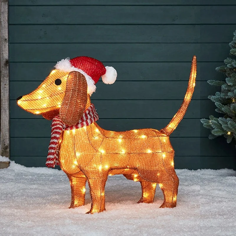 Christmas Lights Dachshund Christmas Shiny Decorations Dachshund Christmas Holiday Decorations