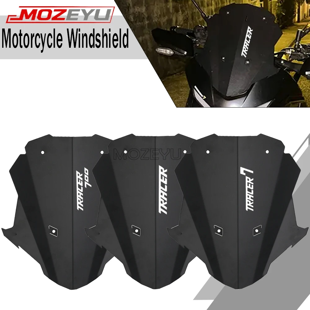 For YAMAHA TRACER700 2020 -2024 TRACER 7GT 7 MOZEYU Windscreen Front Windshield Spoiler Air Deflector Reduce Wind Speed Airflow