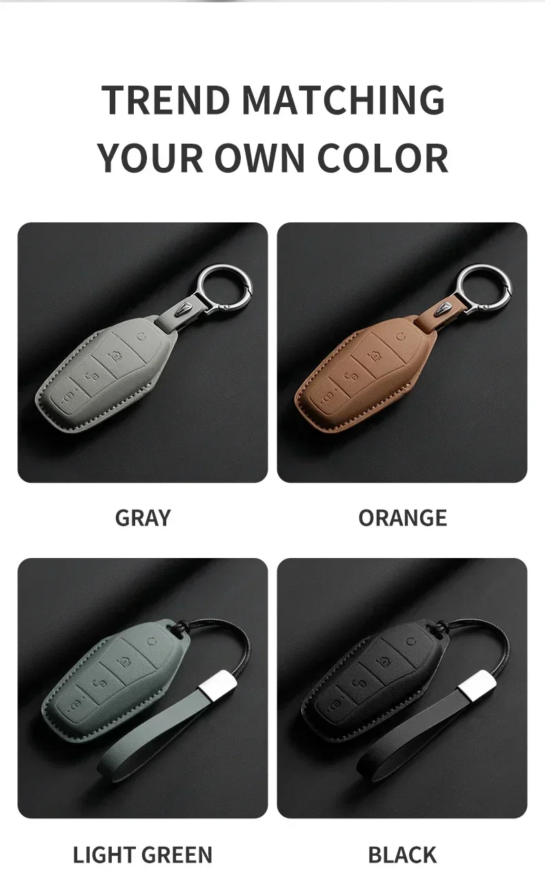 Autoschlüssel-Abdeckungs-Hülle für BYD Han Ev Tang Dm Qin PLUS Song Pro MAX Yuan Dolphin E2 Schutz Autoschlüssel Autozubehör – Detail 8