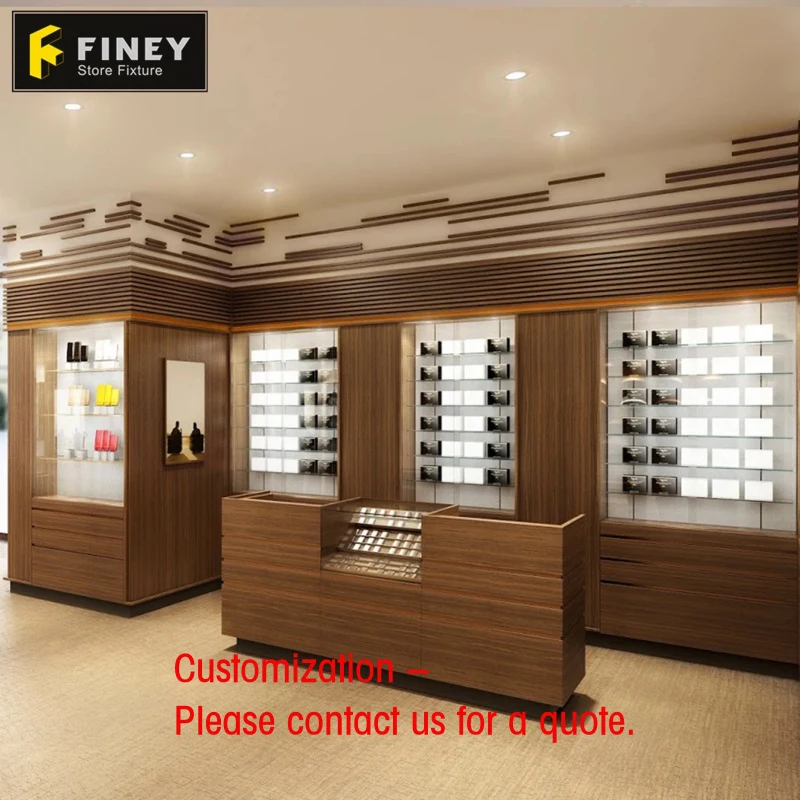 custom.Retail Grocery Wine Cigar Display Cabinet Custom Wood Cigar Showcase Design Smoke Shop Display Counter