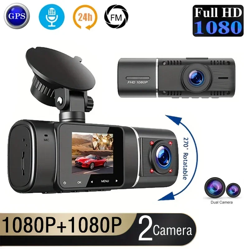 

Dual Camera Car Dash Cam Car Dvr Registrator Full HD 1080P Video Recorder Front and Inside Cabin Camera for Taxi Drivers tools