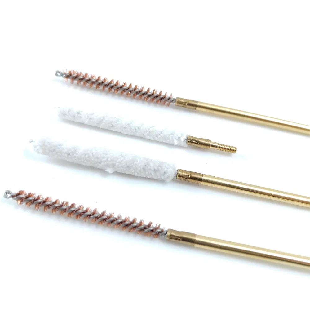 Tactical Barrel Cleaning Kit Tube Cleaner Cotton Brass Bursh 3 Extension Rod Tool Set for Hunting Airsoft 4.5/5.5mm .177 .22 view 6