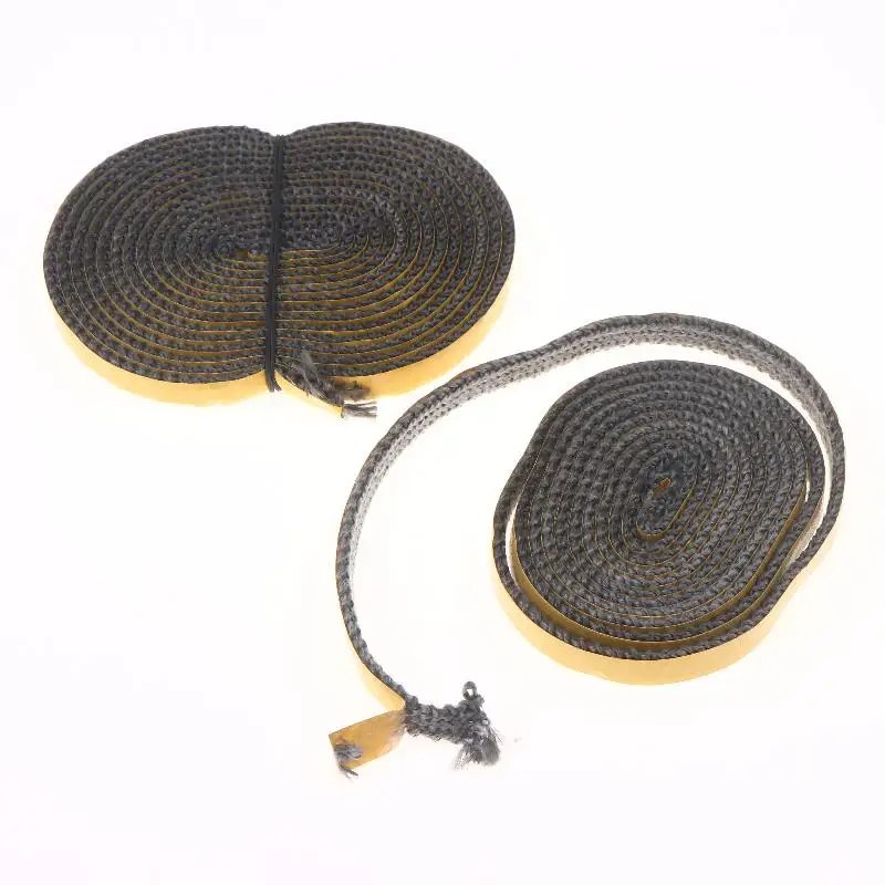 1Roll Flat Self Adhesive Wood Stove Gasket Tape Fiberglass Fireplace Door Gasket For Indoor Wood Burning Pellet Stove Smokers