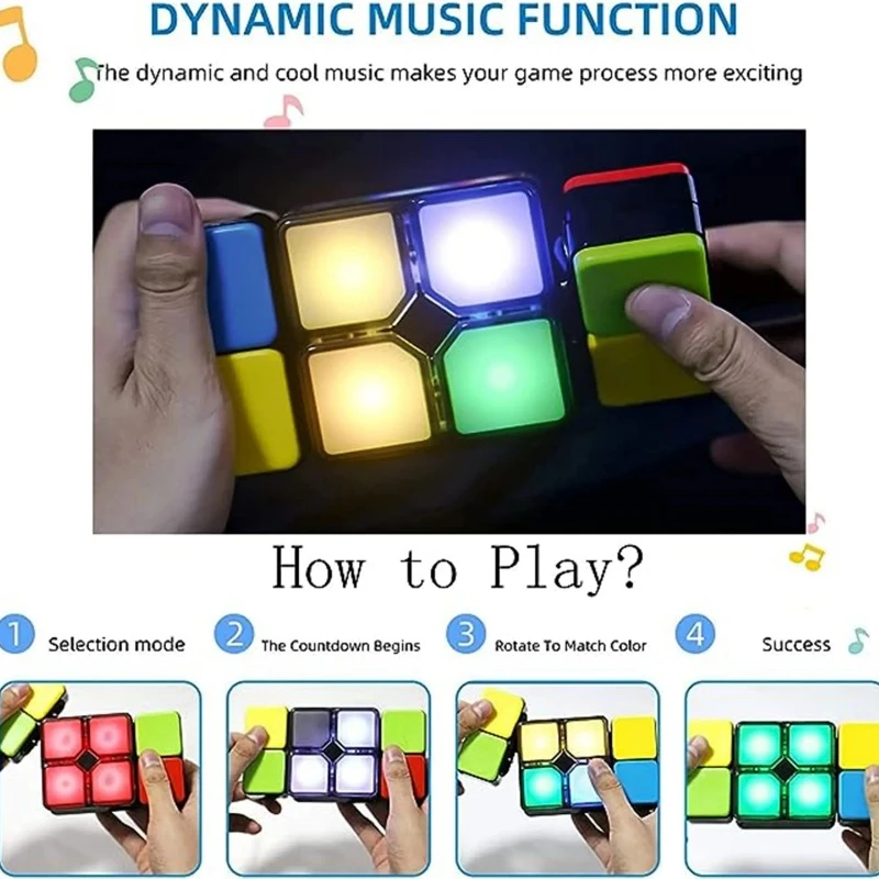 플립슬라이드 게임, 전자 휴대용 게임 |   뒤집고, 밀고, 색상을 일치시켜 시계를 이길 수 있습니다 - 4가지 게임 모드 - 멀티플레이어