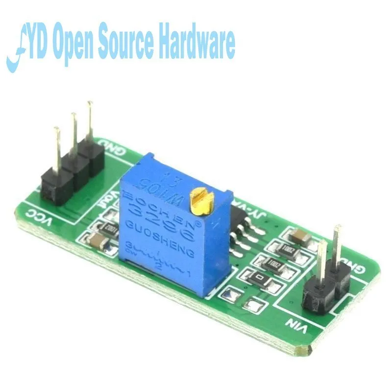 LM393 Voltage Comparator Module Signal Waveform Adjustable High Low Level/Load Drive Dual Channel 4.5-28V High Voltage Module