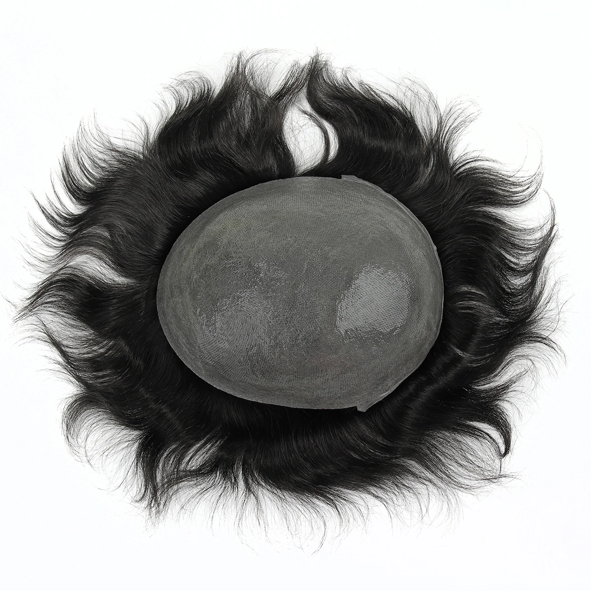 Topunique TJ 얇은 피부 V 루프 0.04-0.06mm 남성 헤어 피스 인간의 머리카락 남성 헤어 시스템 인간의 머리카락 Protesis Capilar Hombre