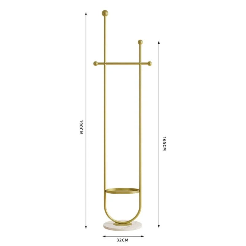Golden Metal Clothing Rack, Heavy Duty Garment Rack with Marble Base