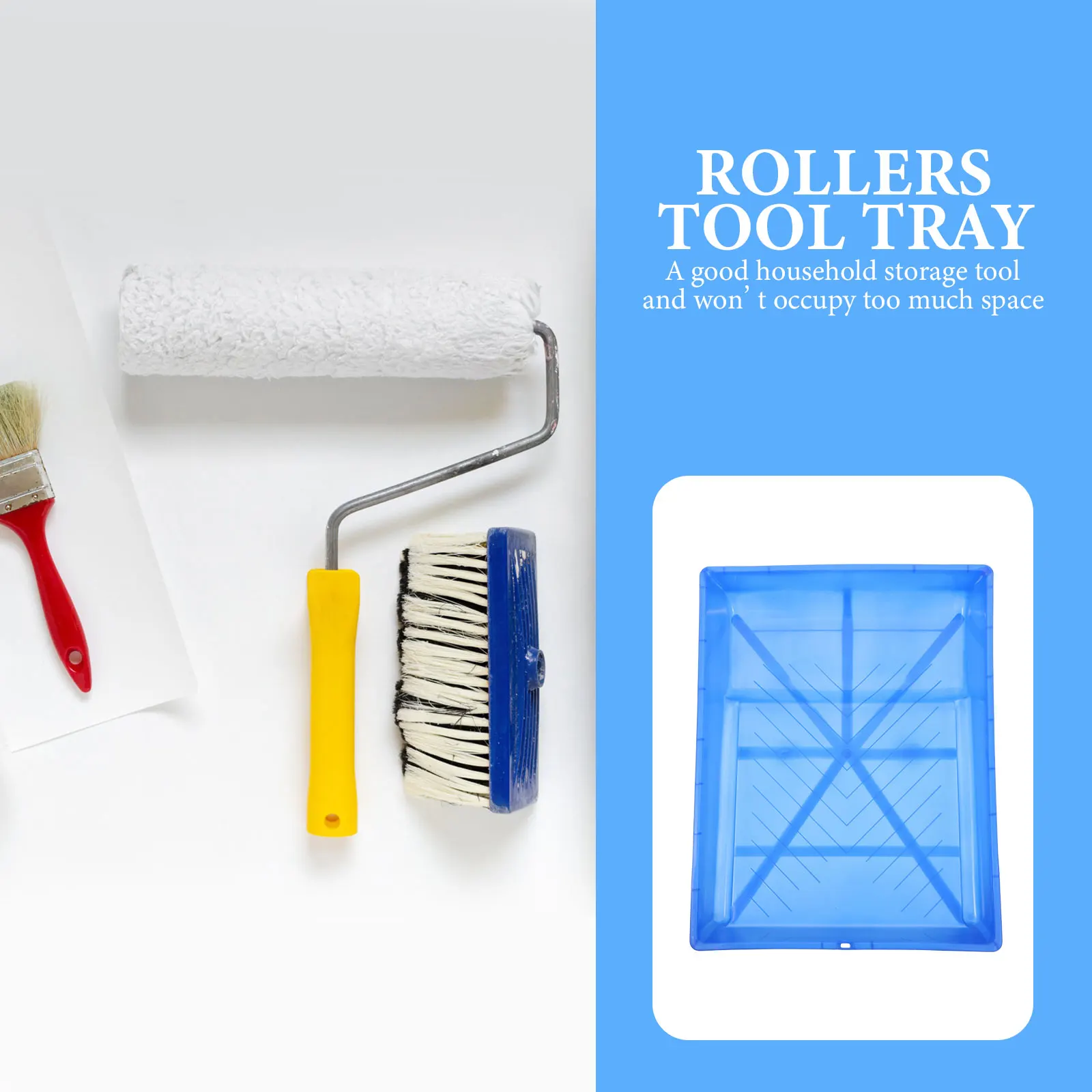 

Roller Tool Tray Convenient Storage Container Plate for Home Organize Paintbrush
