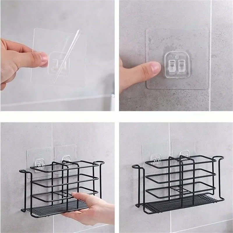 Shower Caddy Adhesive Sticker Hook Replacement Mount Hook Soap Dish Holder for BathroomBasket Kitchen Strip Storage Shelve