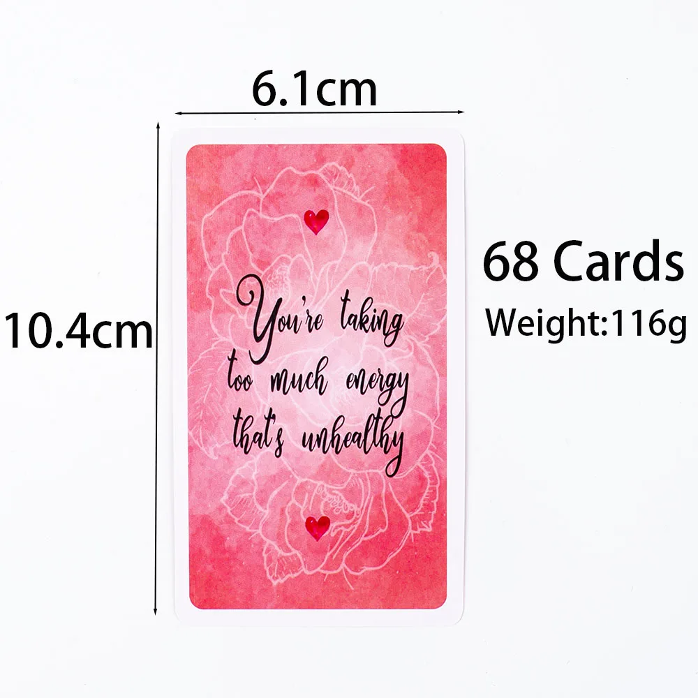 Spirit Secret Messages 68Pcs English Version Oracle Divination Fate Game Deck Tarot Table Board Games Playing Card 10.4x6.1cm