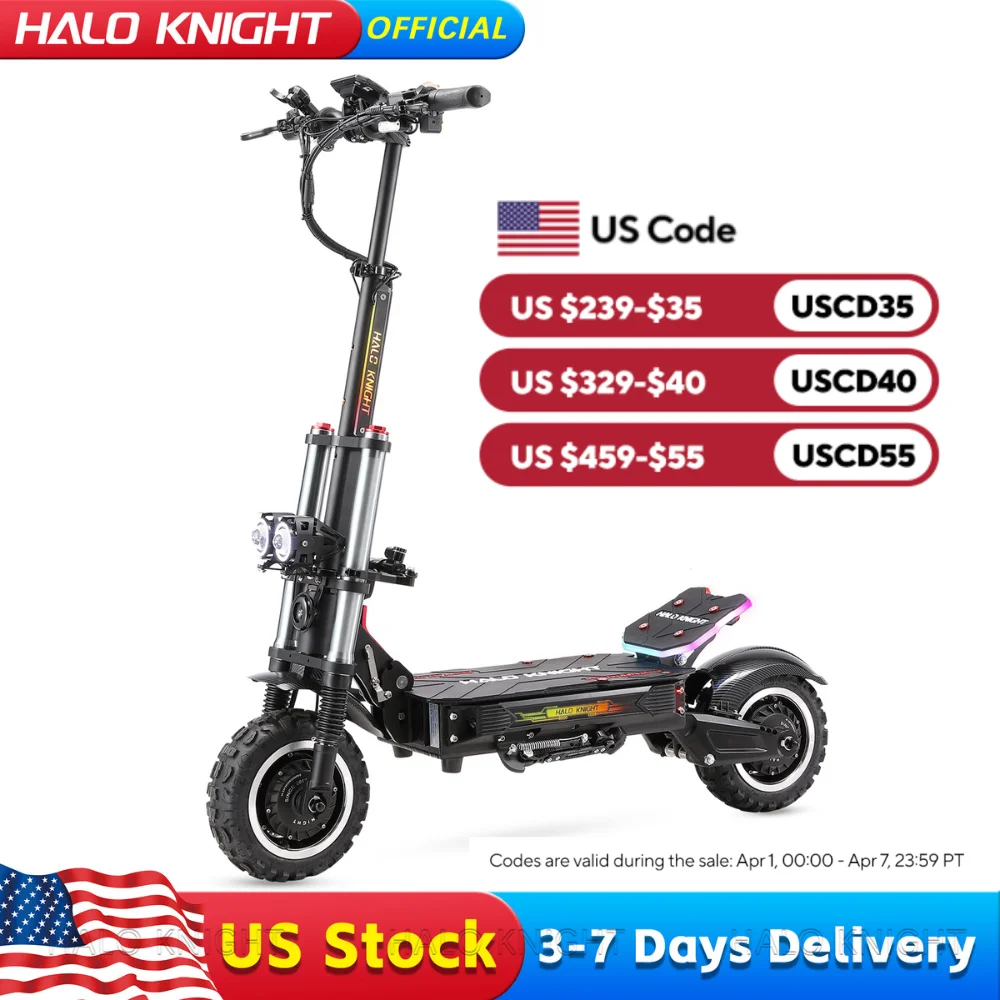 

Электросамокат HALO KNIGHT T107Pro для взрослых, мощный, 6000 Вт, 95 км/ч, профессиональный, внедорожный, с двумя двигателями, как мотоцикл