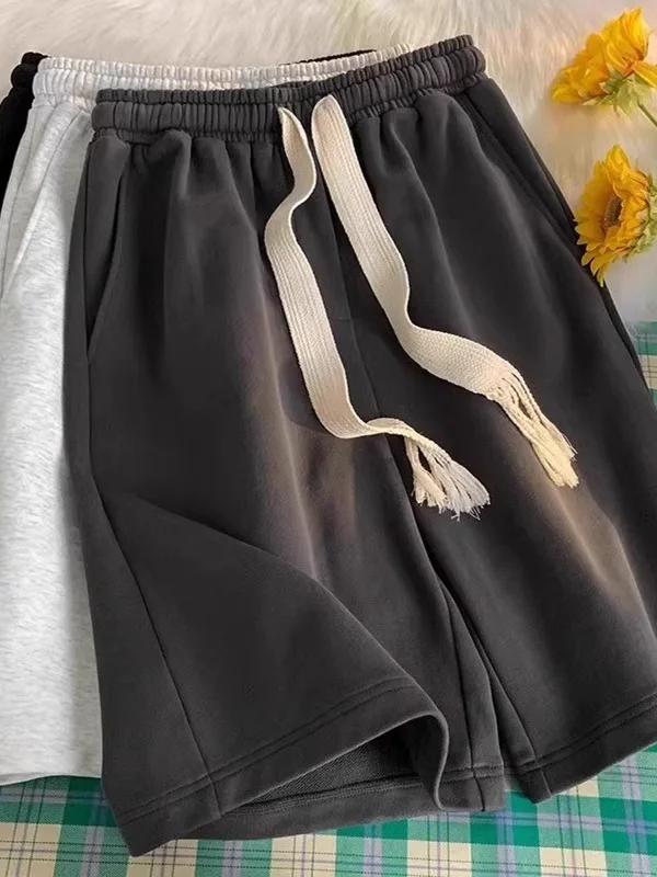 

Свободные баскетбольные шорты для мужчин и женщин, летние повседневные спортивные брюки длиной до колена, прямые брюки с высокой талией