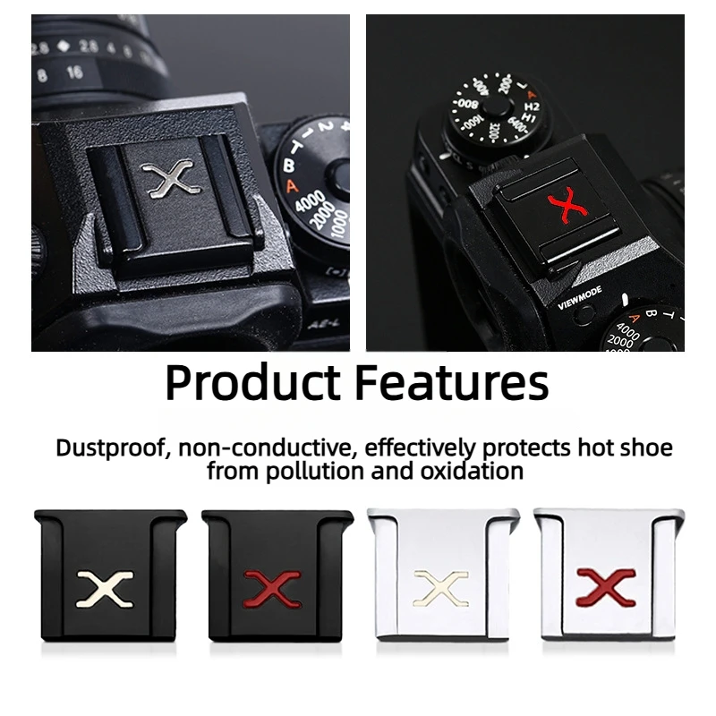 Metal X Hot Shoe Cover For Fujifilm XT10 XT20 XT30 XT2 XE4 XE3 Mirrorless Camera Anti-scratch Hot Shoe Protector Cap