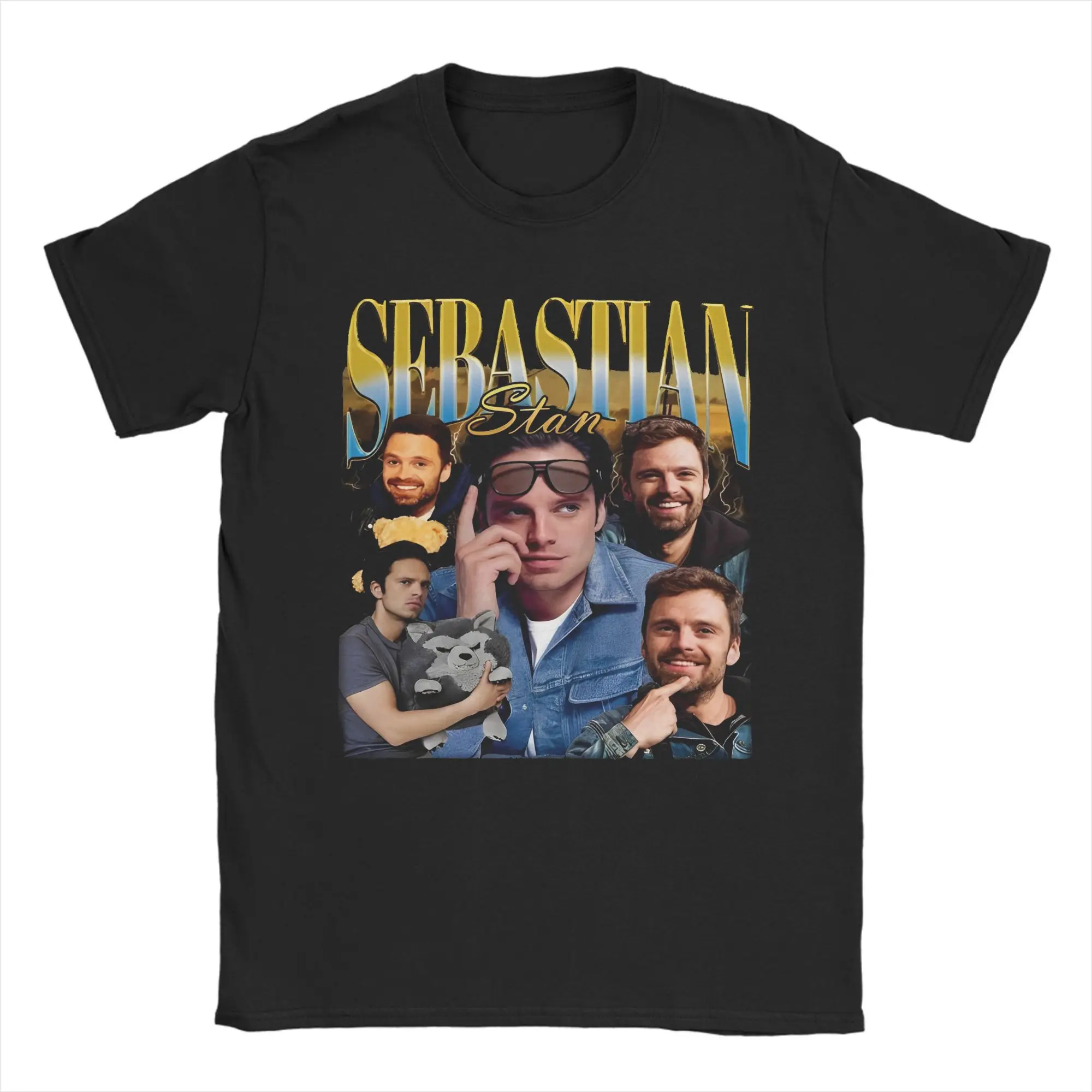 

Sebastian Stan Vintage Bucky Barnes T Shirt Pure Cotton Clothes Vintage Short Sleeve Round Neck Tees Big Size T-Shirts