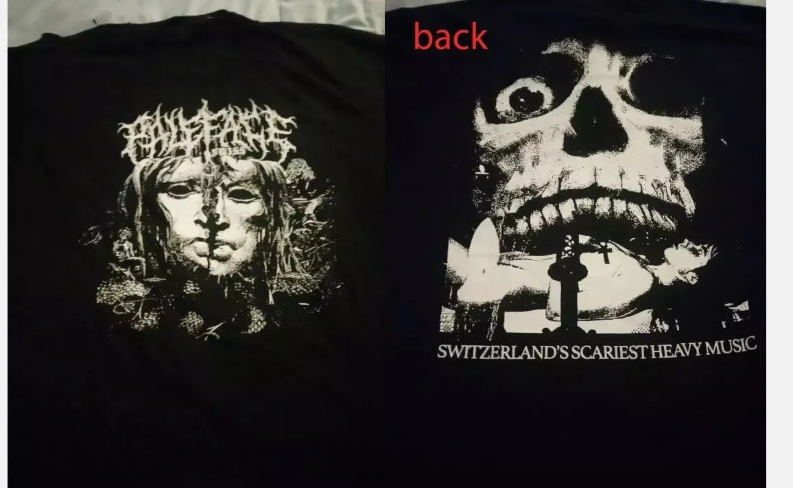 

Paleface Swiss Switzerland's Scariest Heavy Music shirt 2 Sides All Sizes