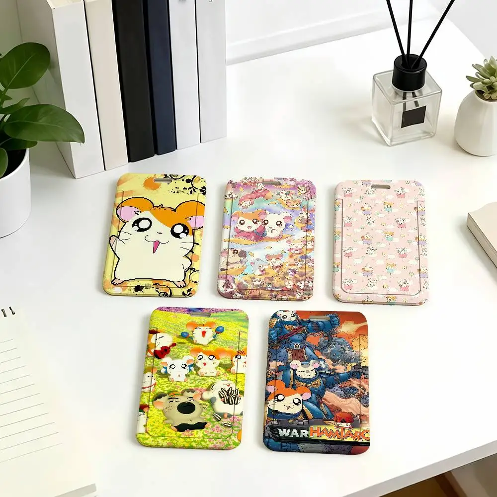 Hamtaro Comic Card Holder Student ID Case Daily Use Subway Commute Work Cover Office School Bus Protector
