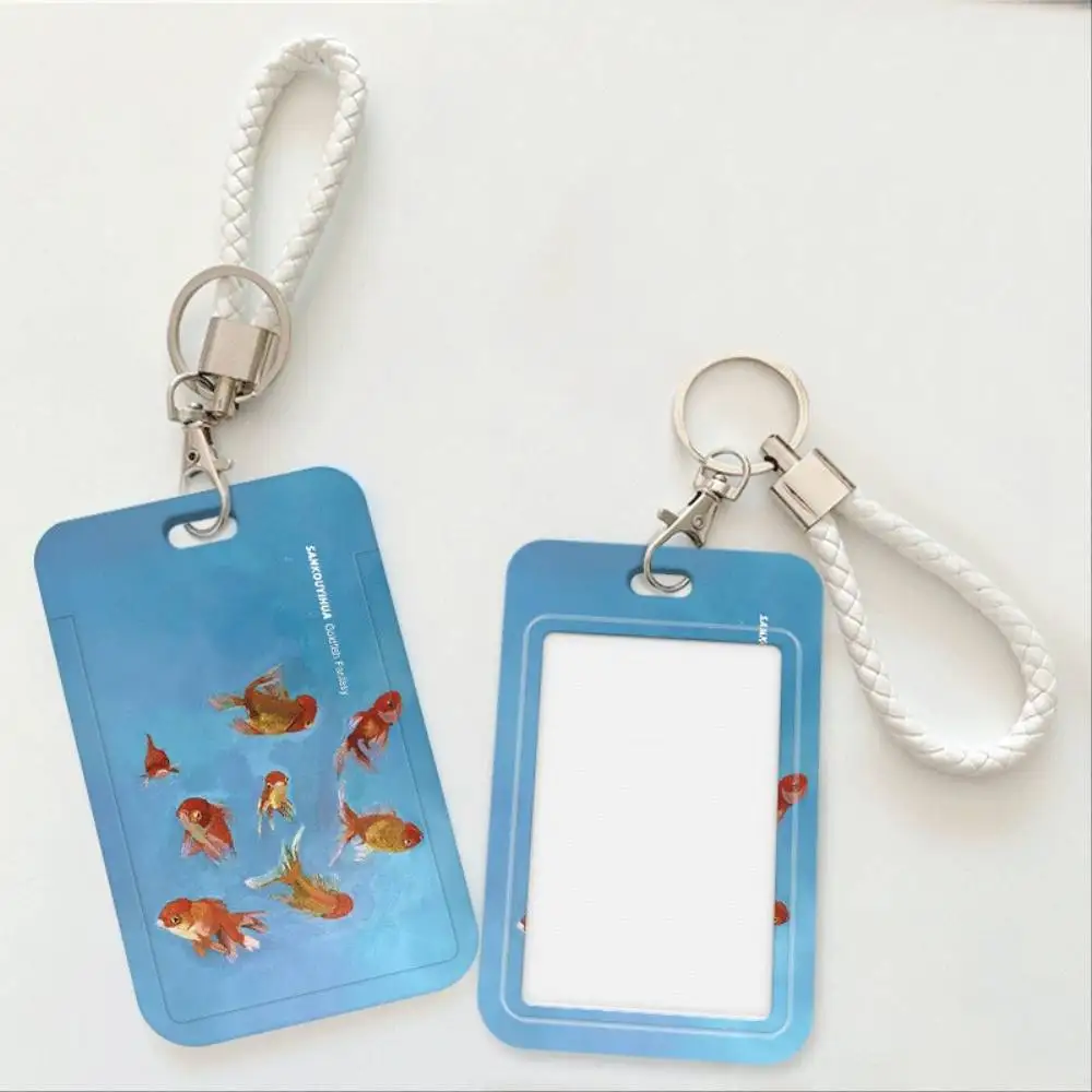Goldfish Shaped ID Card Holder Plastic Card Case Cute Fish Shell For Doctor Nurse Student Bank Bus Credit Card