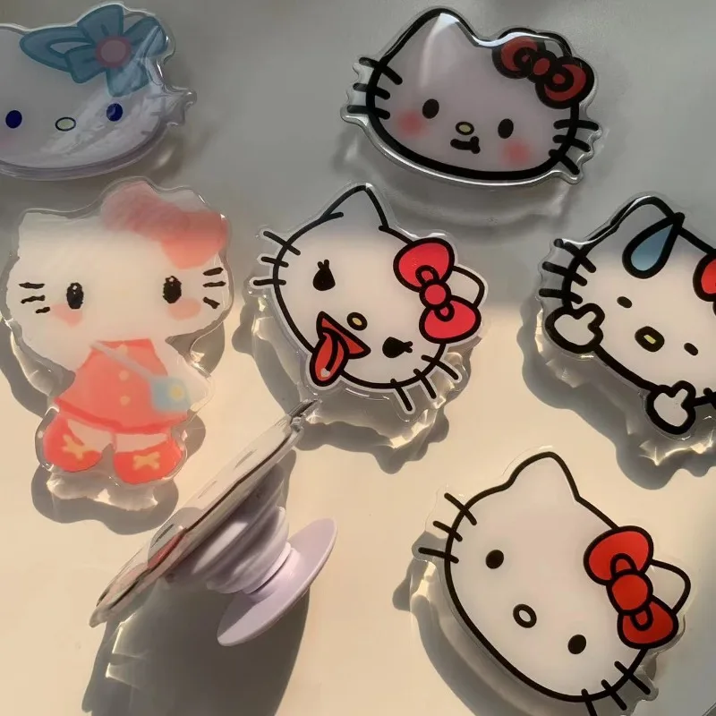 

Kawaii Hello Kitty Phone Stand Cute Cartoon Phone Airbag Stand Desktop Lazy Products Desktop Decoration Student Gift Wholesale