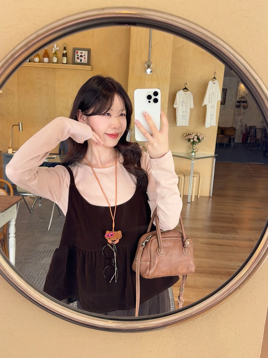 

plus Size Women's Autumn Anti-Aging Doll Sle Tank Top And Wide Leg Pants Tee Piece Set Casual High Waist ort Sve